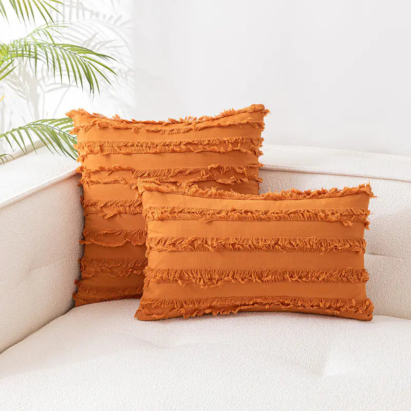 Nordic Cotton Linen 3D Plush Jacquard Sofa Cushion - The Peony Haus