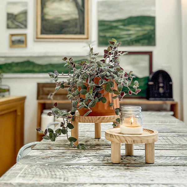 Pine Wood Risers, Set of Two - The Peony Haus