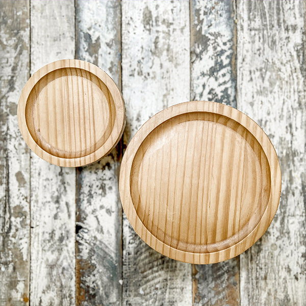 Pine Wood Risers, Set of Two - The Peony Haus