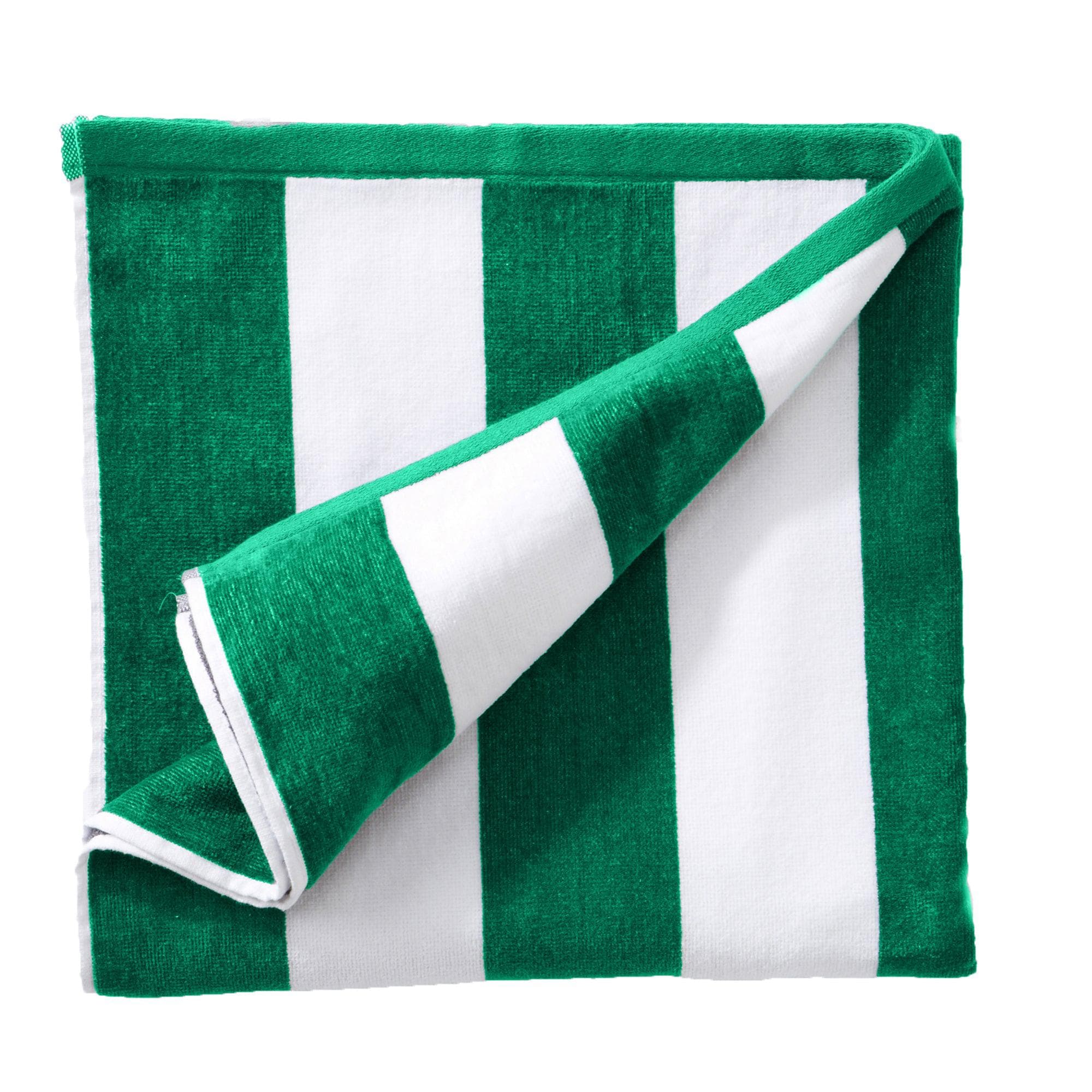 Cotton Velour Cabana Stripe Beach Towel - Novia Collection - The Peony Haus
