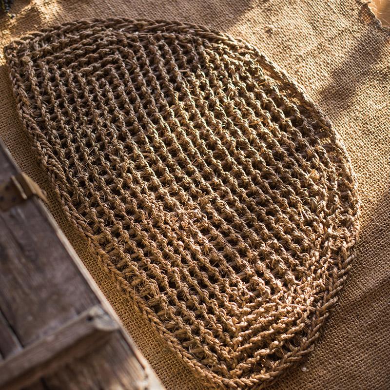 Organic Natural Straw Door Mat - The Peony Haus