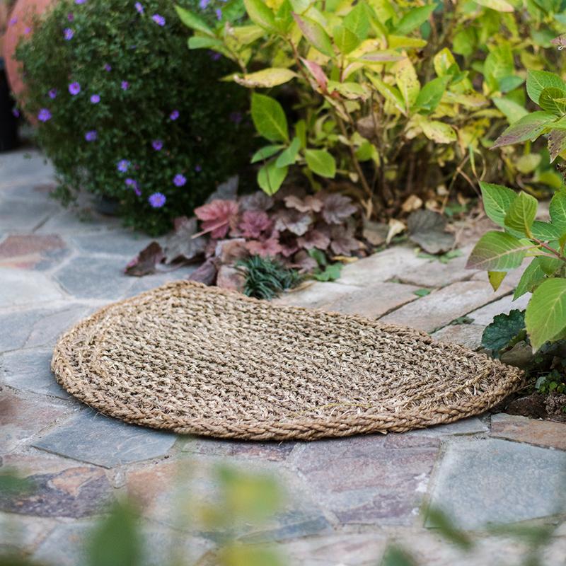 Organic Natural Straw Door Mat - The Peony Haus