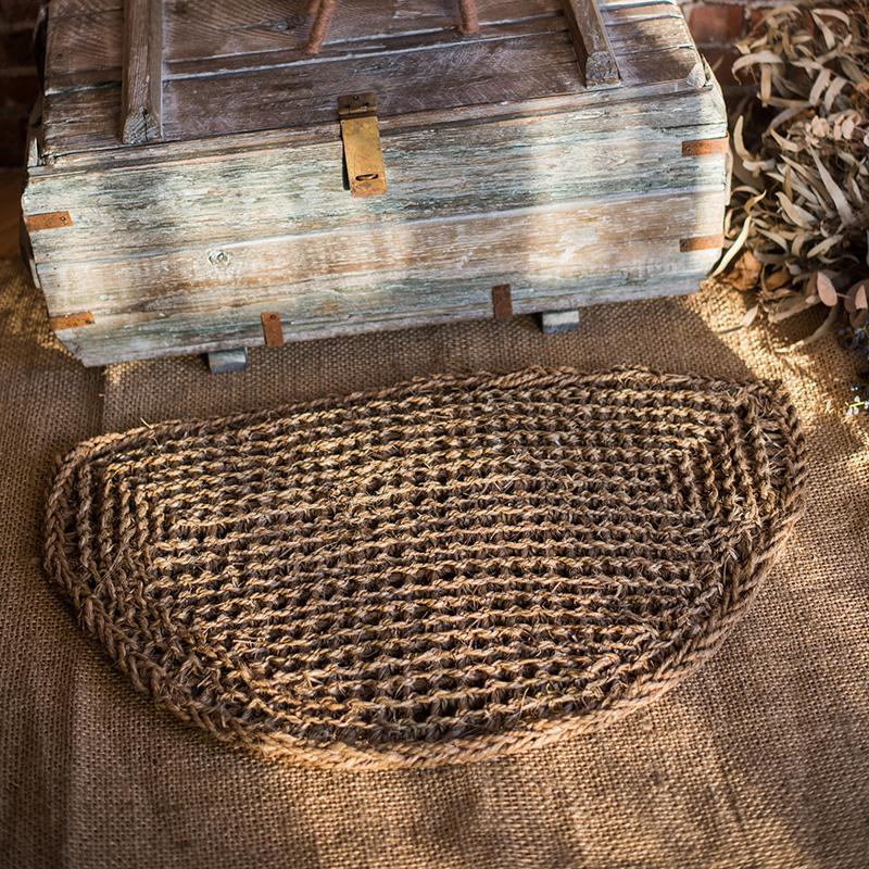 Organic Natural Straw Door Mat - The Peony Haus