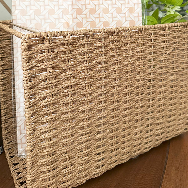Woven Hanging File Basket - The Peony Haus