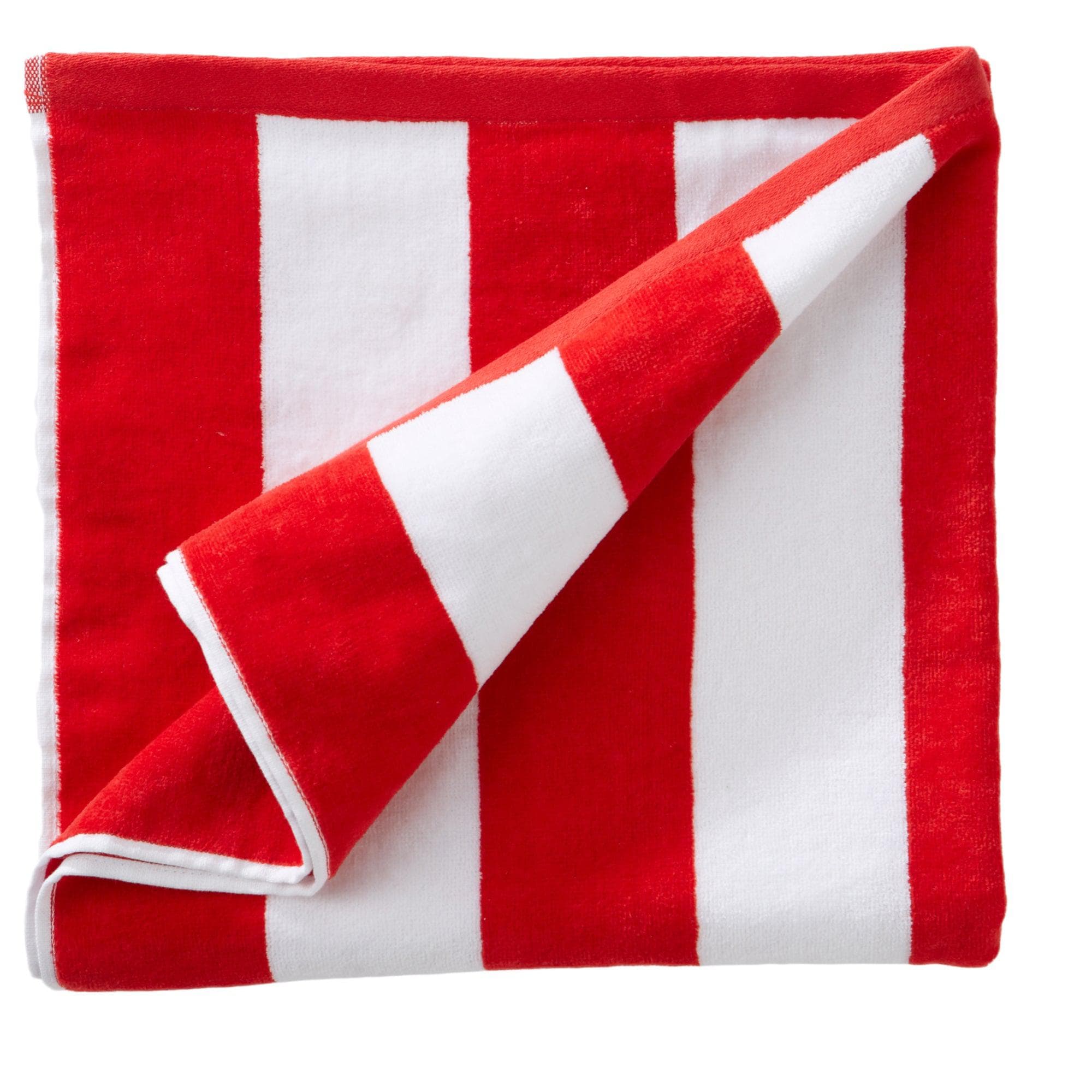 Cotton Velour Cabana Stripe Beach Towel - Novia Collection - The Peony Haus
