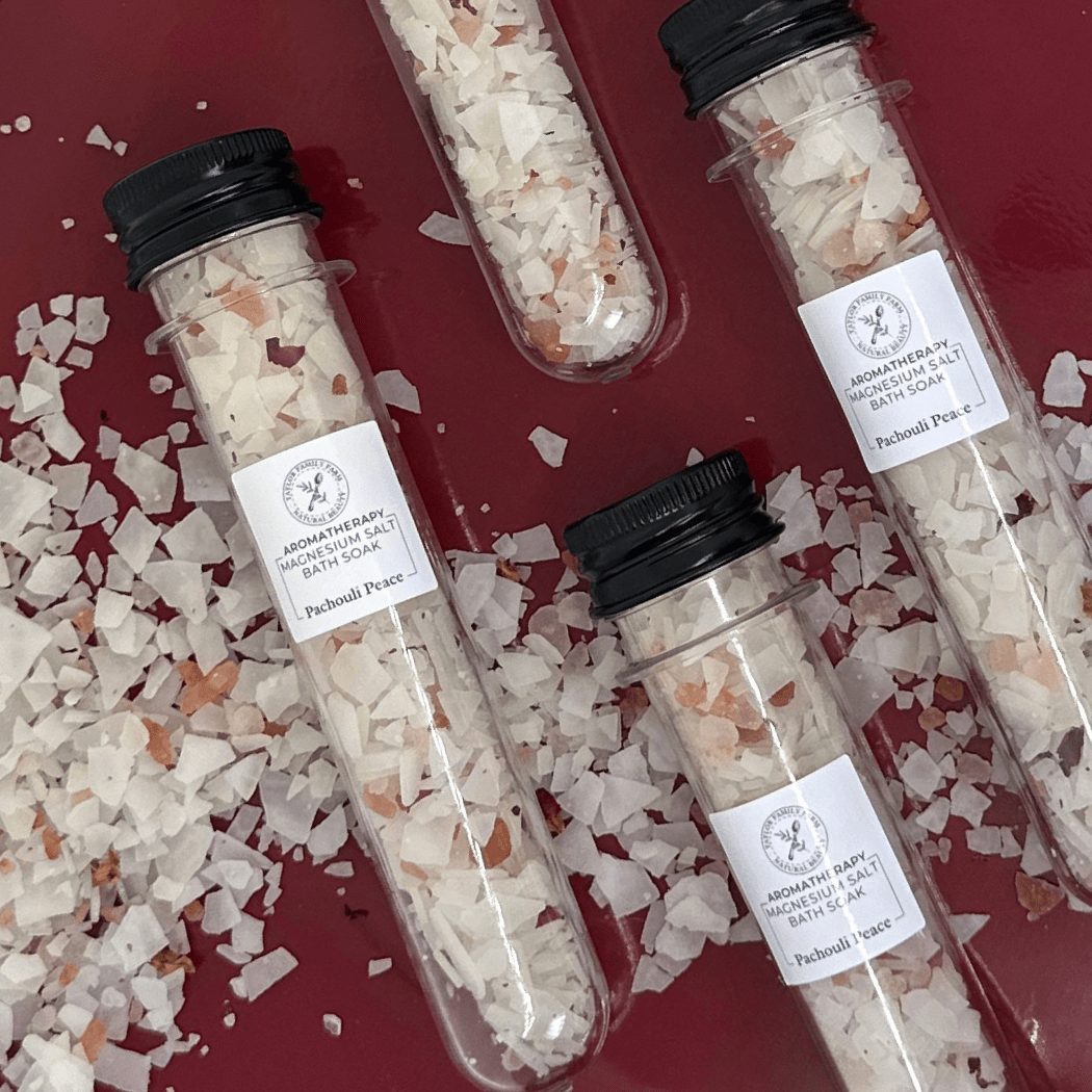 Patchouli Magnesium Bath Salts Tube - The Peony Haus