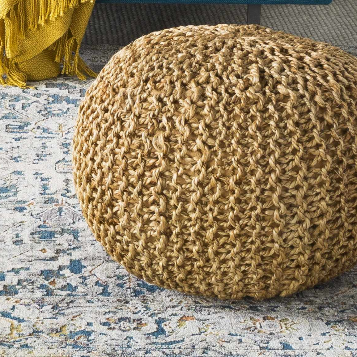 Merrittstown Cotton Knitted Pouf - The Peony Haus