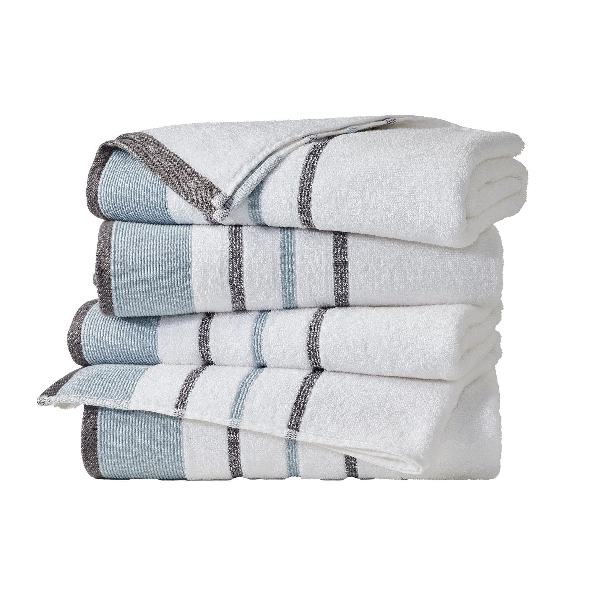 Decorative Cotton Stripe Bath Towel Set - Noelle Collection - The Peony Haus