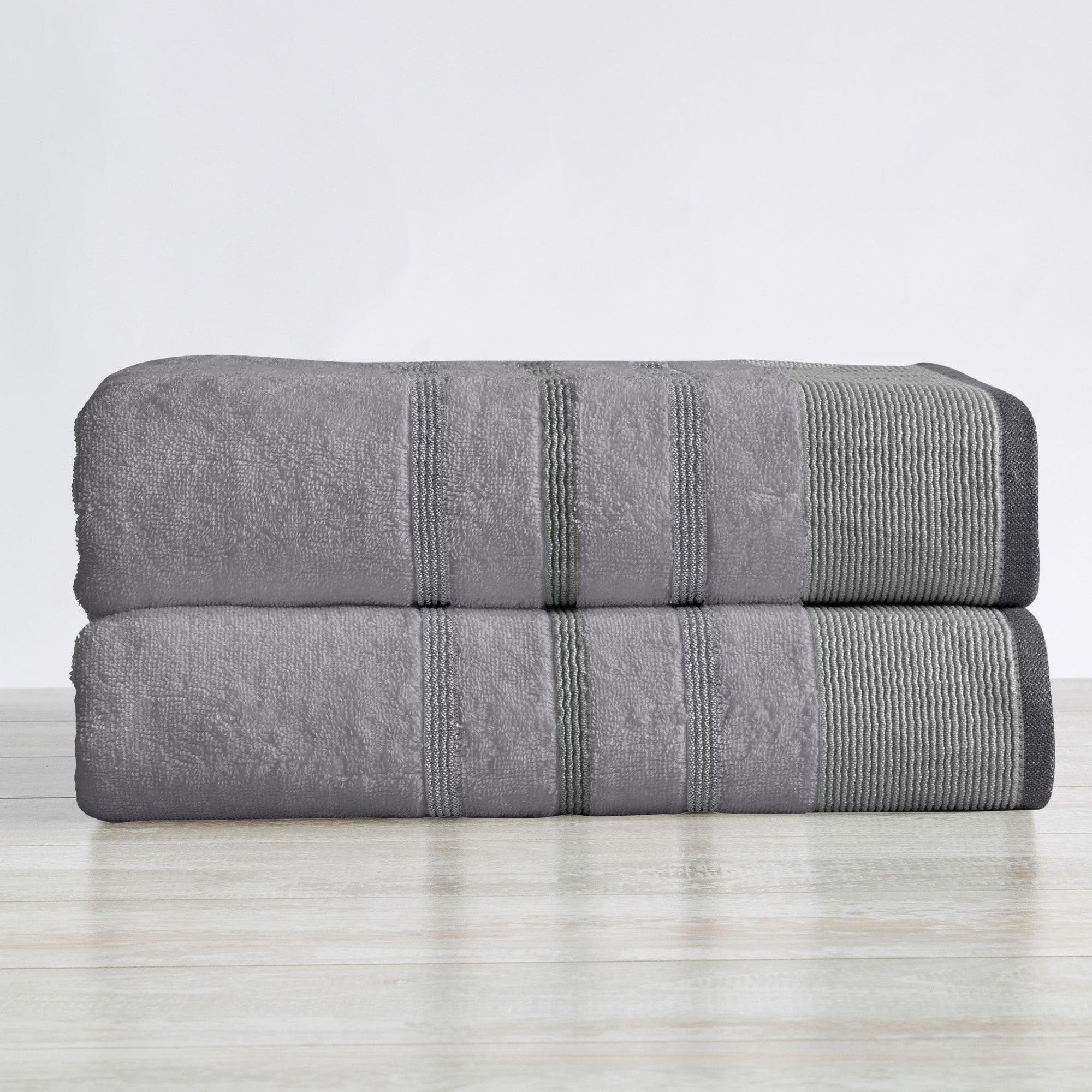 Decorative Cotton Stripe Bath Towel Set - Noelle Collection - The Peony Haus