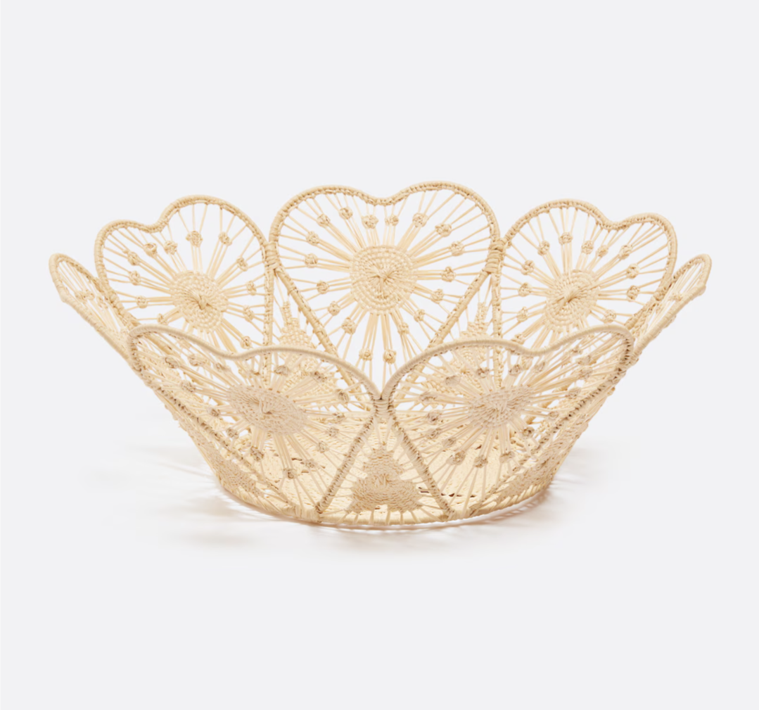 Heartfelt Handwoven Iraca Bread Basket