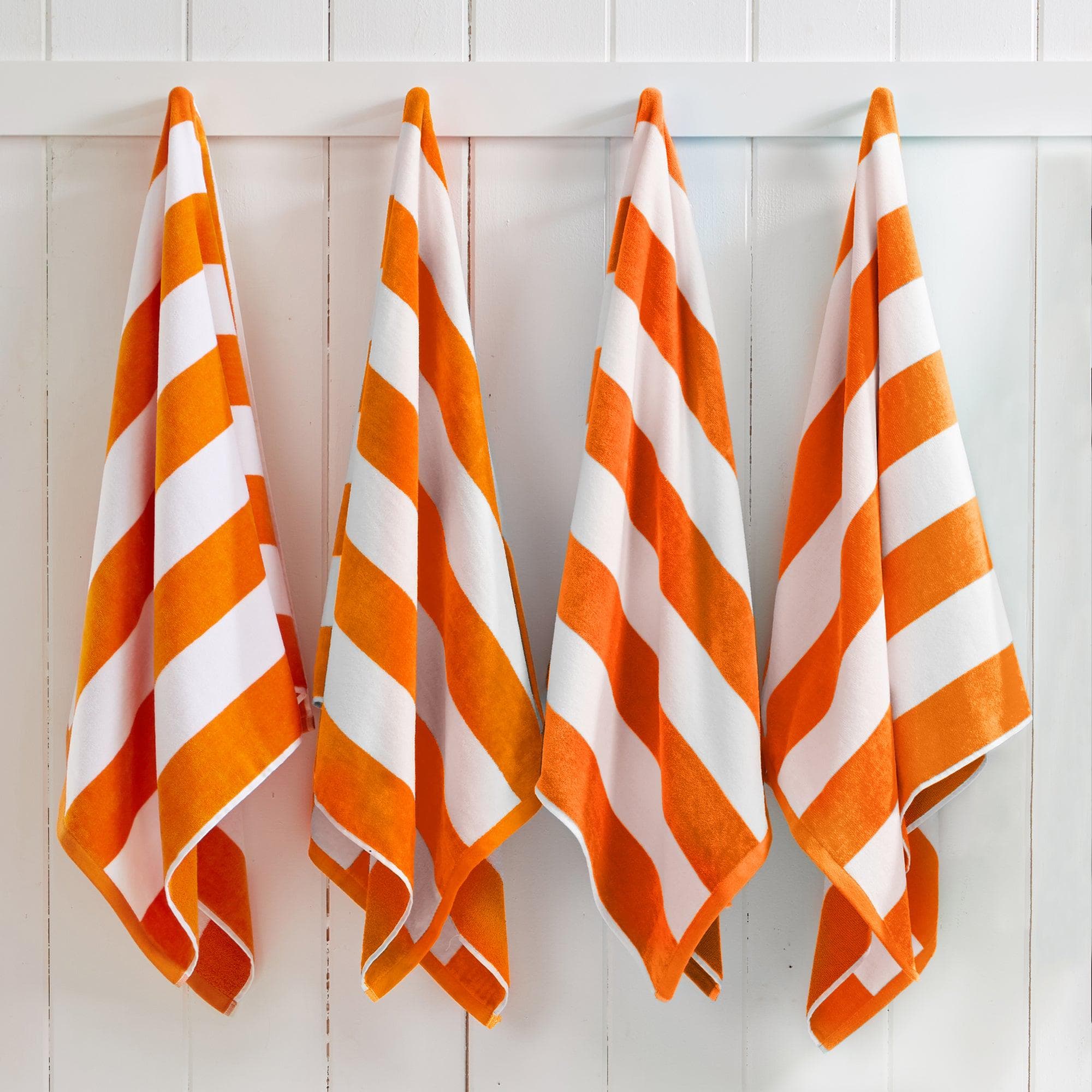 Cotton Velour Cabana Stripe Beach Towel - Novia Collection - The Peony Haus