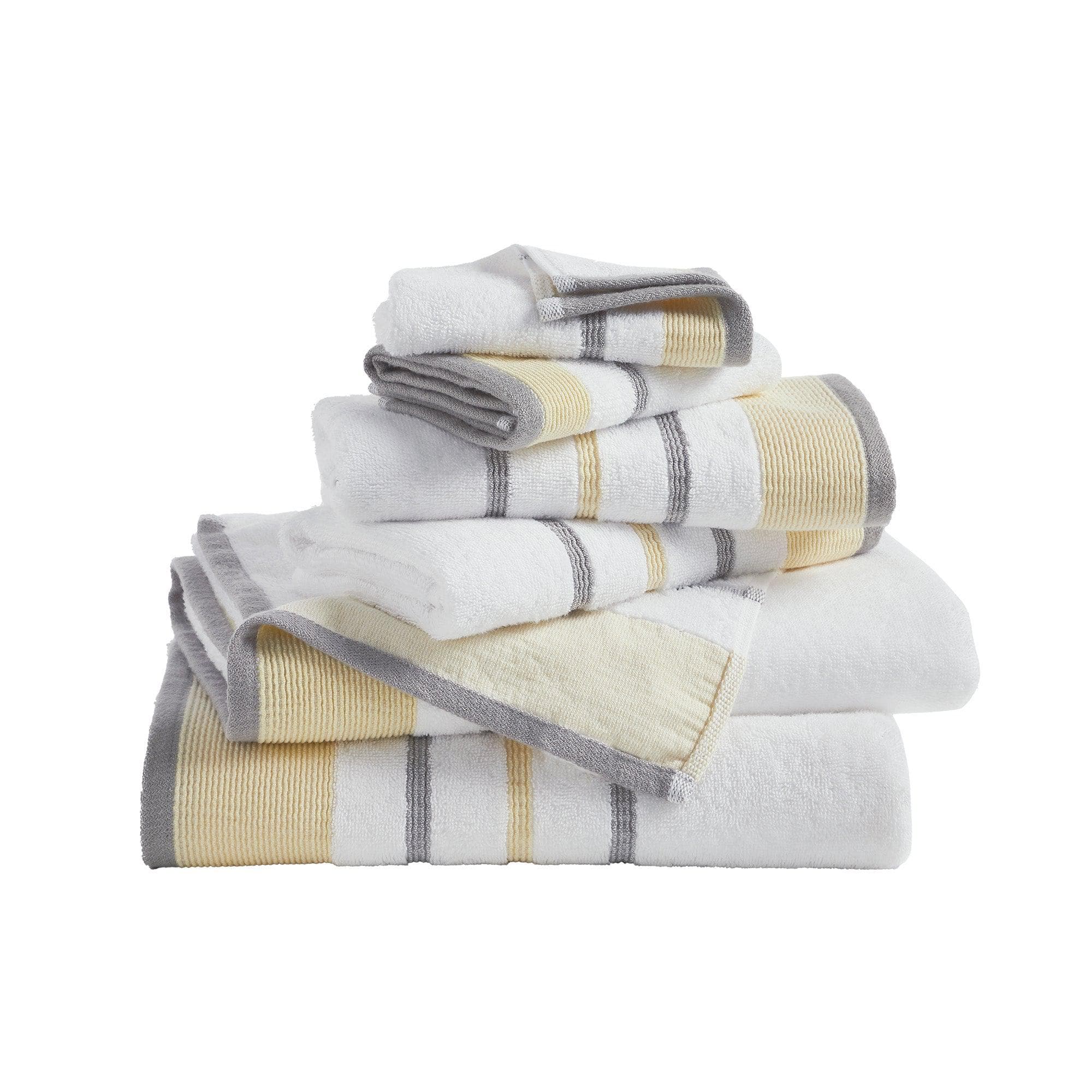Decorative Cotton Stripe Bath Towel Set - Noelle Collection - The Peony Haus