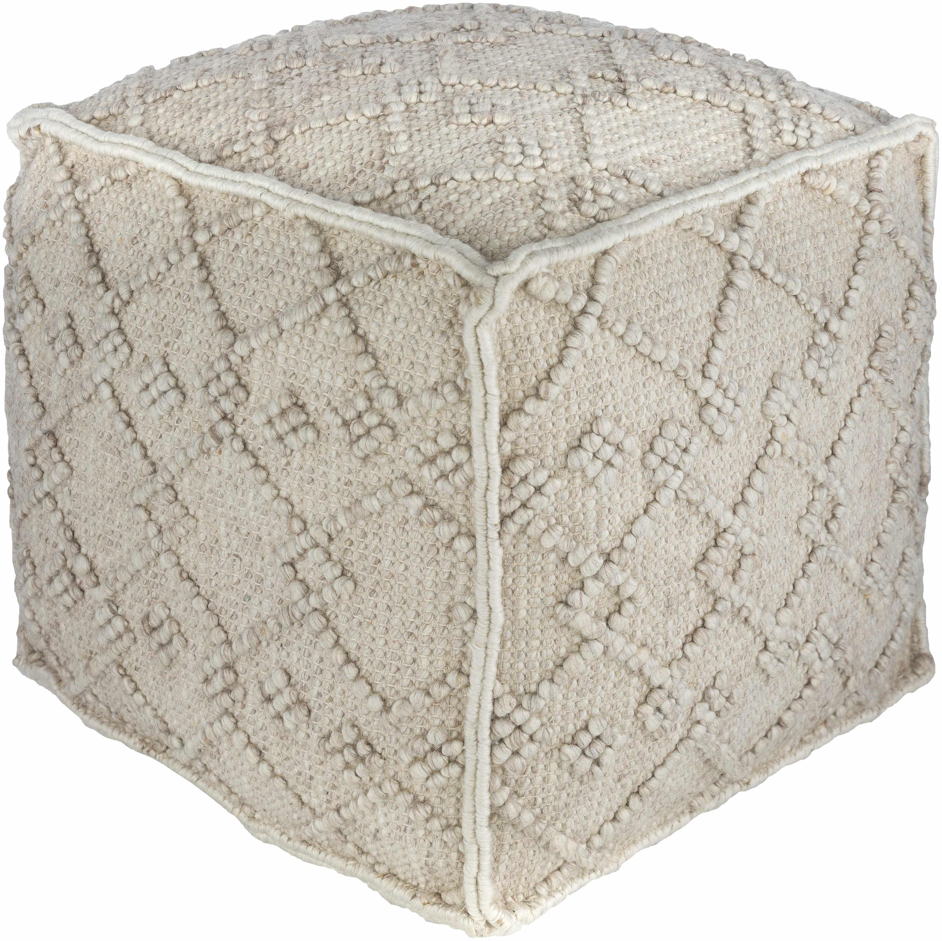 Toronto Hand Woven Wool Pouf - The Peony Haus