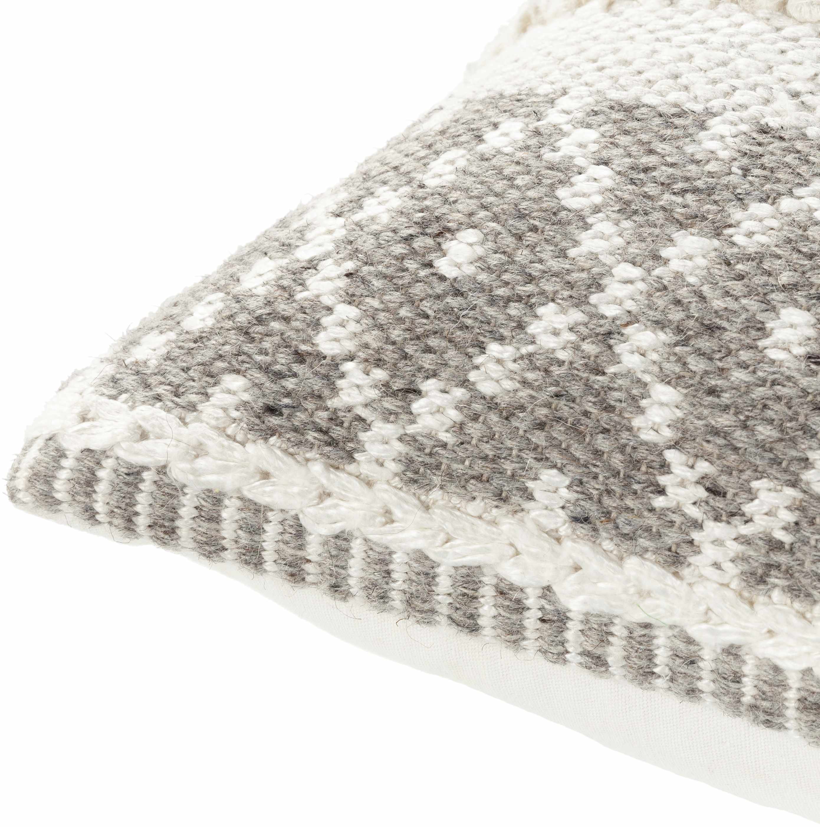 Truckee Neutral Textured Wool Throw Pillow - The Peony Haus