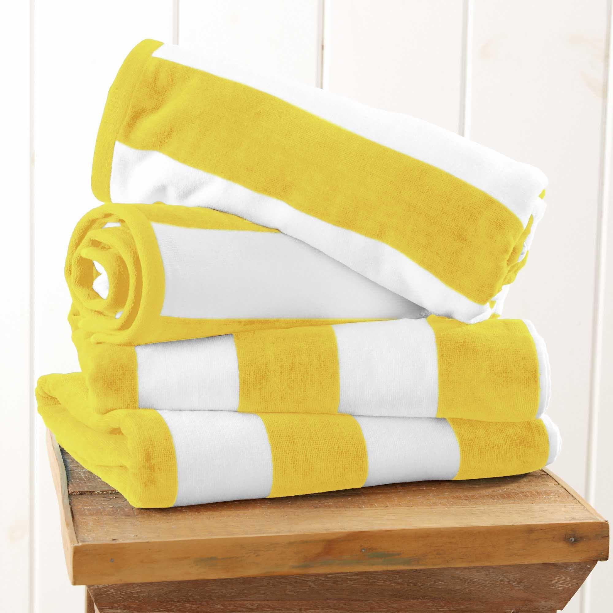 Cotton Velour Cabana Stripe Beach Towel - Novia Collection - The Peony Haus
