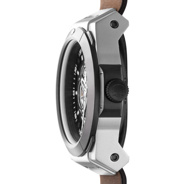 Vento Silver Black Leather - The Peony Haus