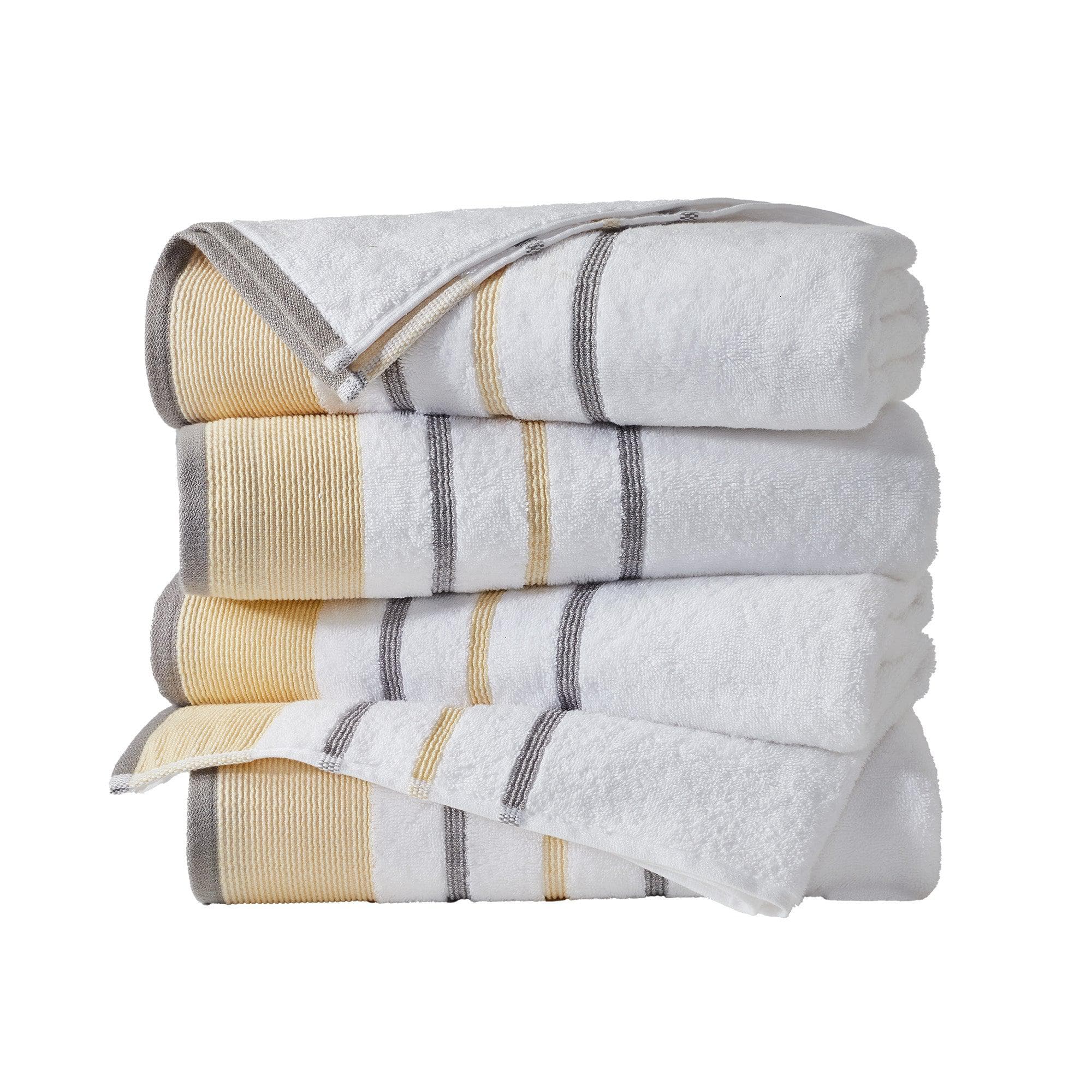 Decorative Cotton Stripe Bath Towel Set - Noelle Collection - The Peony Haus