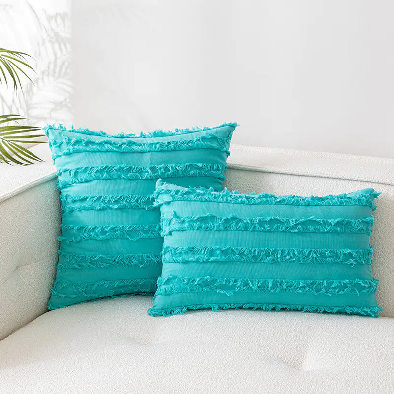 Nordic Cotton Linen 3D Plush Jacquard Sofa Cushion - The Peony Haus