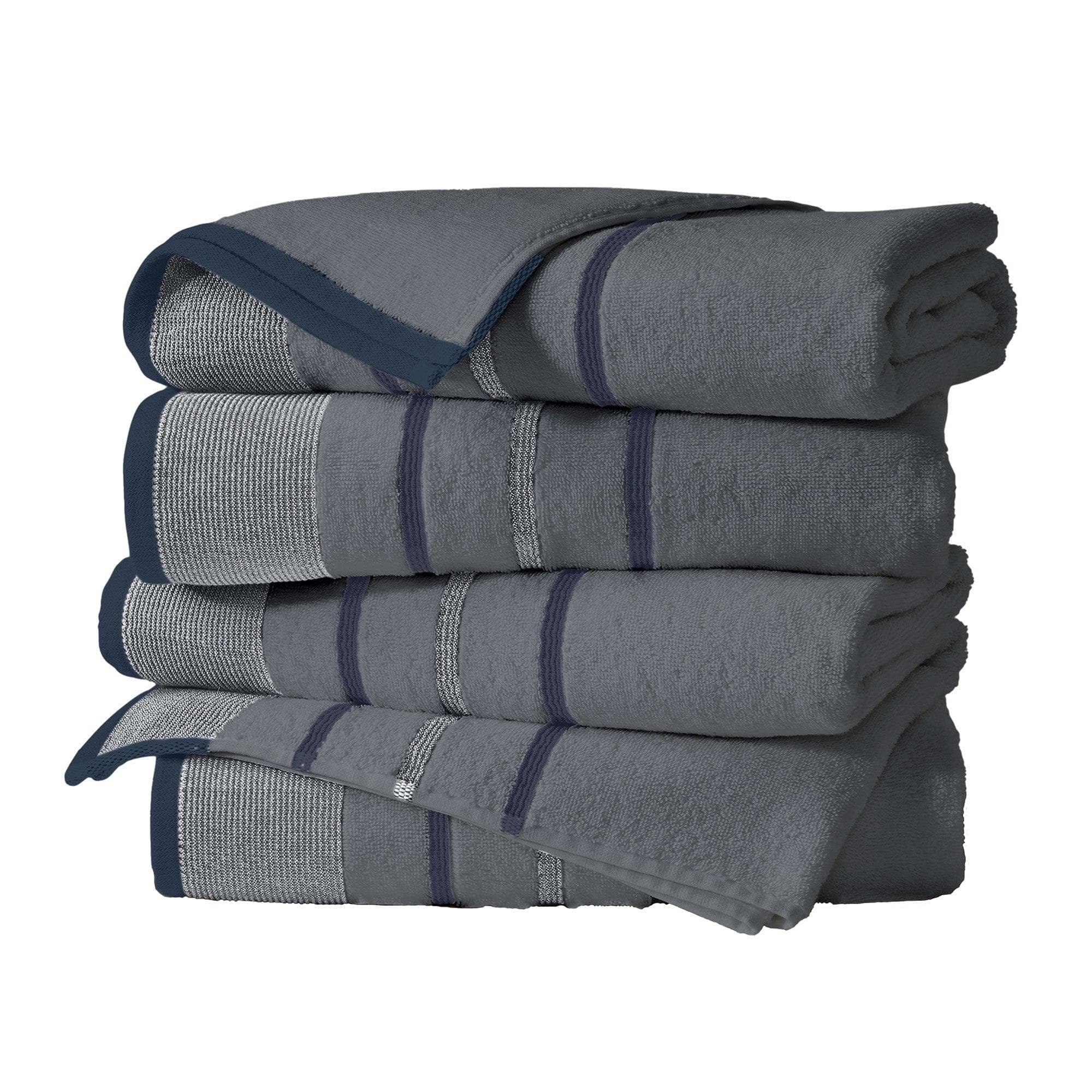 Decorative Cotton Stripe Bath Towel Set - Noelle Collection - The Peony Haus