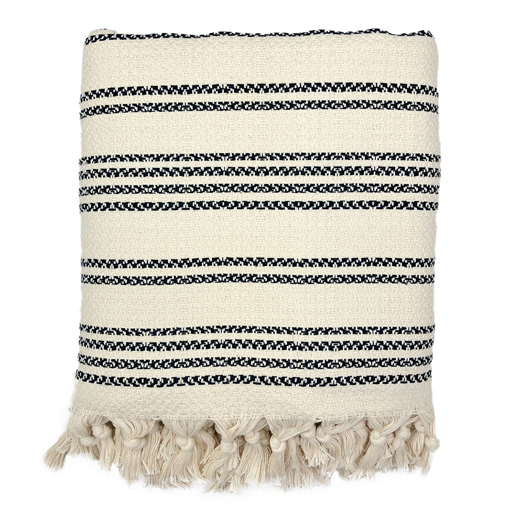 Woven Stripe Turkish Throw - The Peony Haus