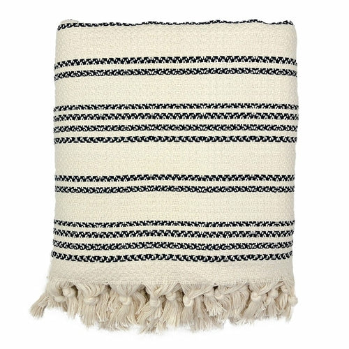 Woven Stripe Turkish Throw - The Peony Haus