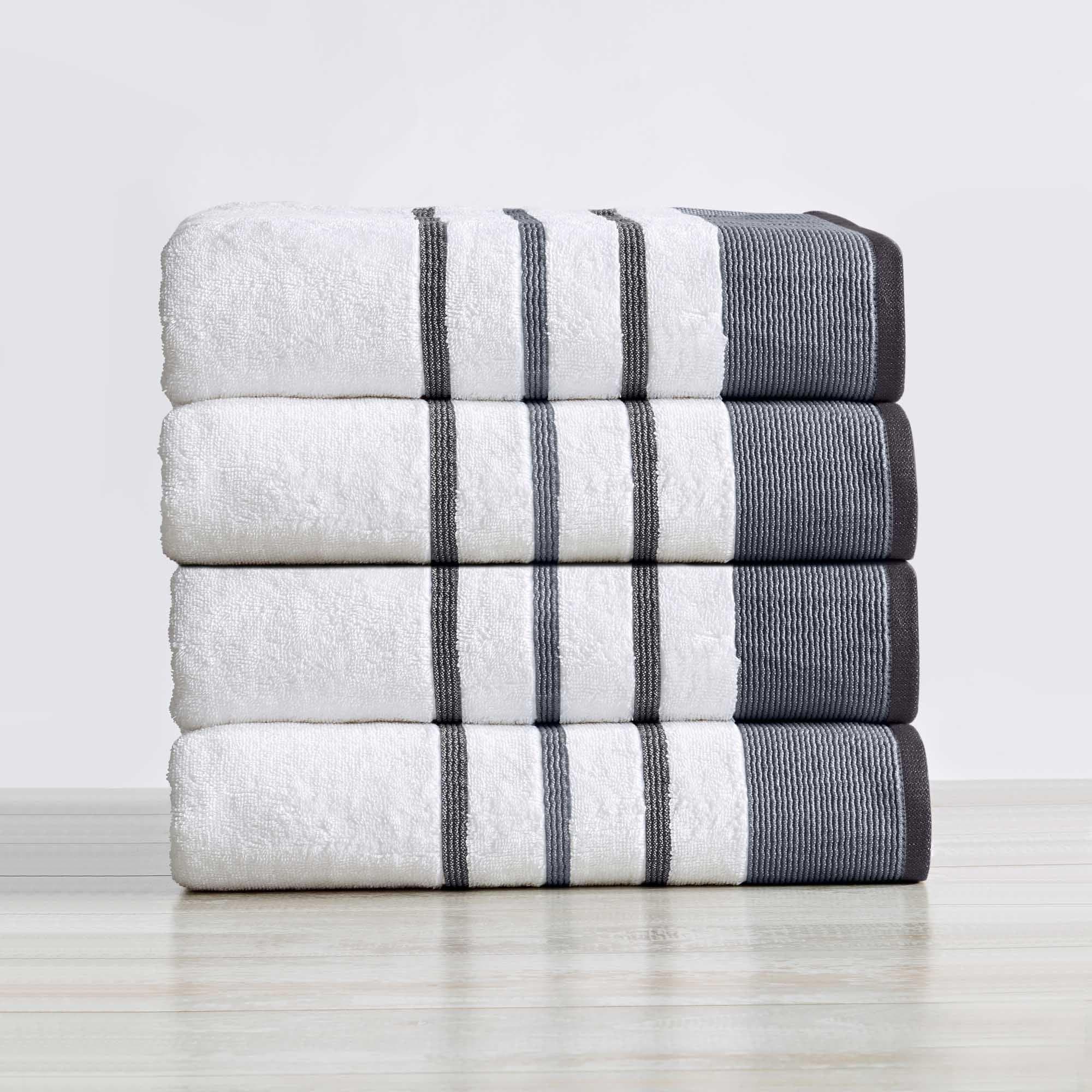 Decorative Cotton Stripe Bath Towel Set - Noelle Collection - The Peony Haus