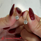 Lever Back Bezel Set Round Diamond Earrings