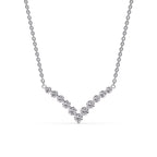 Round Graduated V-Necklace