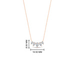 0.75 Carat 5 Stone Pear Shaped Diamond Necklace