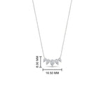 0.75 Carat 5 Stone Pear Shaped Diamond Necklace