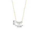 0.75 Carat 5 Stone Pear Shaped Diamond Necklace