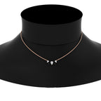 0.75 Carat 5 Stone Pear Shaped Diamond Necklace