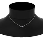 0.75 Carat 5 Stone Pear Shaped Diamond Necklace