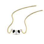 0.75 Carat 5 Stone Pear Shaped Diamond Necklace