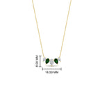 0.75 Carat 5 Stone Pear Shaped Diamond Necklace