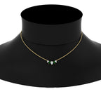 0.75 Carat 5 Stone Pear Shaped Diamond Necklace