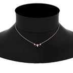 0.75 Carat 5 Stone Pear Shaped Diamond Necklace