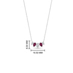 0.75 Carat 5 Stone Pear Shaped Diamond Necklace