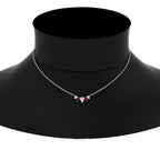 0.75 Carat 5 Stone Pear Shaped Diamond Necklace