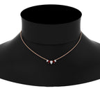 0.75 Carat 5 Stone Pear Shaped Diamond Necklace