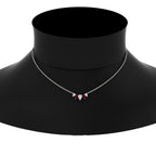0.75 Carat 5 Stone Pear Shaped Diamond Necklace