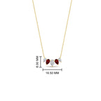0.75 Carat 5 Stone Pear Shaped Diamond Necklace