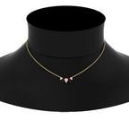 0.75 Carat 5 Stone Pear Shaped Diamond Necklace