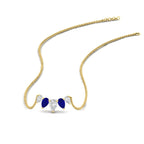 0.75 Carat 5 Stone Pear Shaped Diamond Necklace