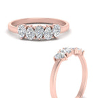 0.75 Carat 5 Stone Wedding Band Diamond Teardrop