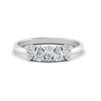 0.75 Carat 5 Stone Wedding Band Diamond Teardrop