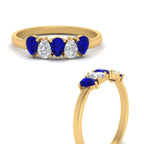 0.75 Carat 5 Stone Wedding Band Diamond Teardrop