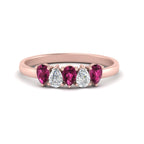 0.75 Carat 5 Stone Wedding Band Diamond Teardrop