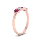 0.75 Carat 5 Stone Wedding Band Diamond Teardrop