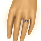 0.75 Carat 5 Stone Wedding Band Diamond Teardrop